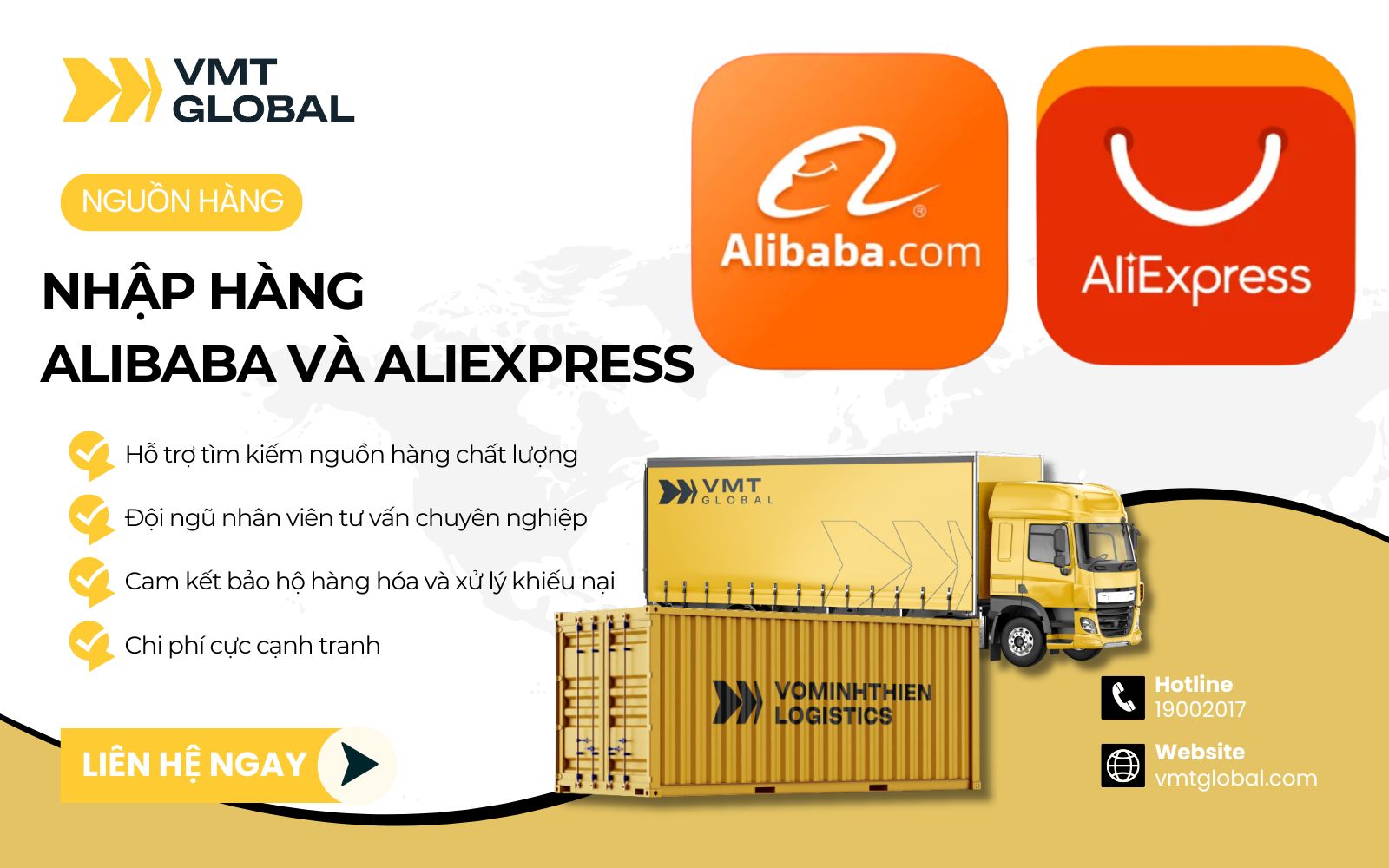 VMT Global nhận nhập hàng aliexpress và alibaba nhanh chóng, uy tín