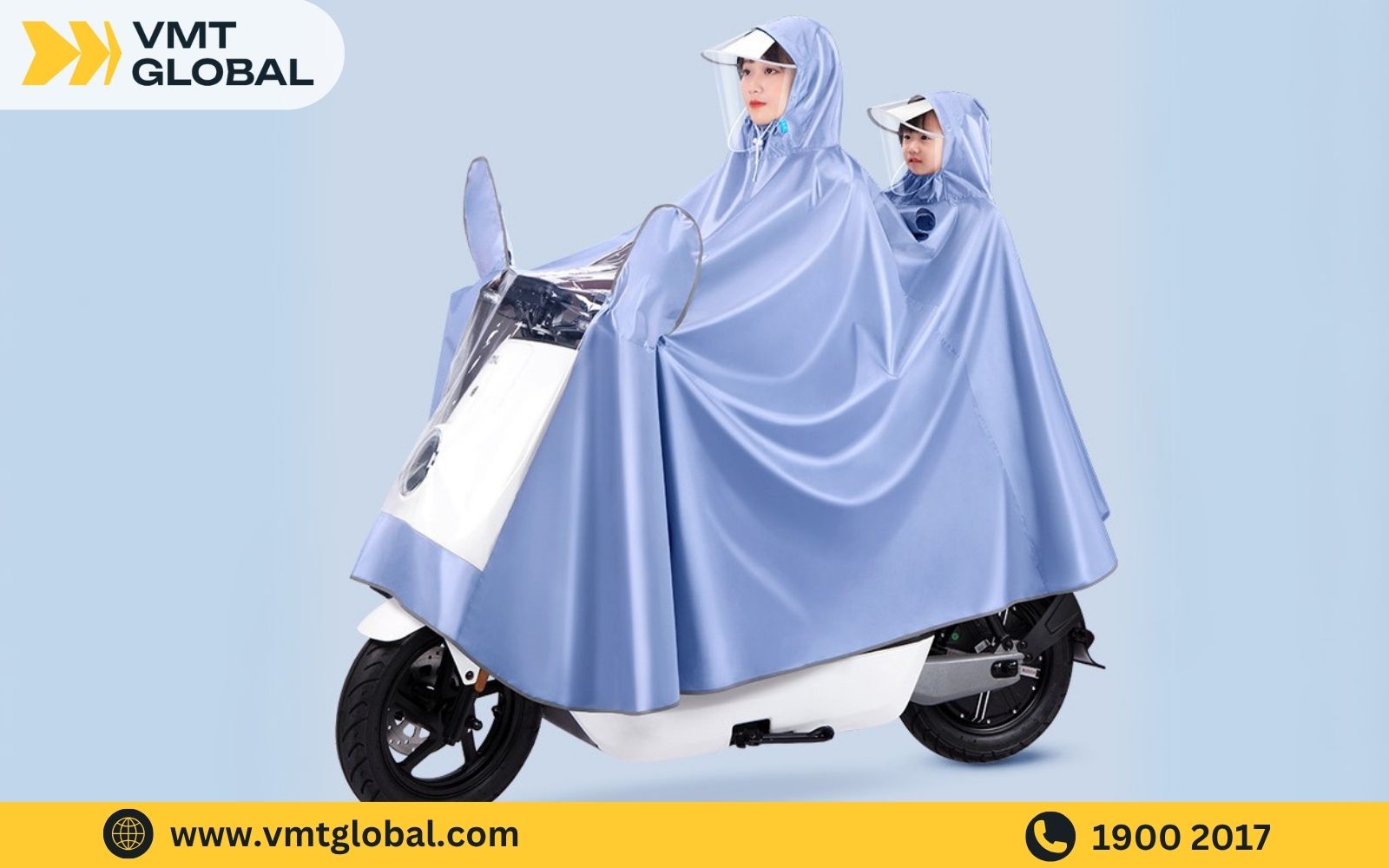 Thiết kế thông minh của kiểu áo mưa hai đầu