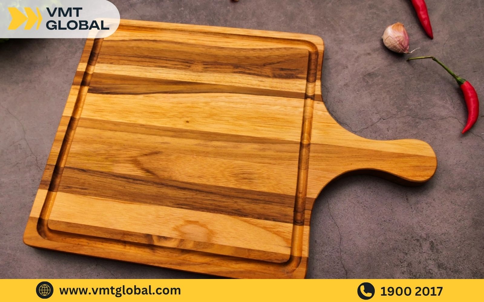 Mẫu thớt gỗ teak hình vuông