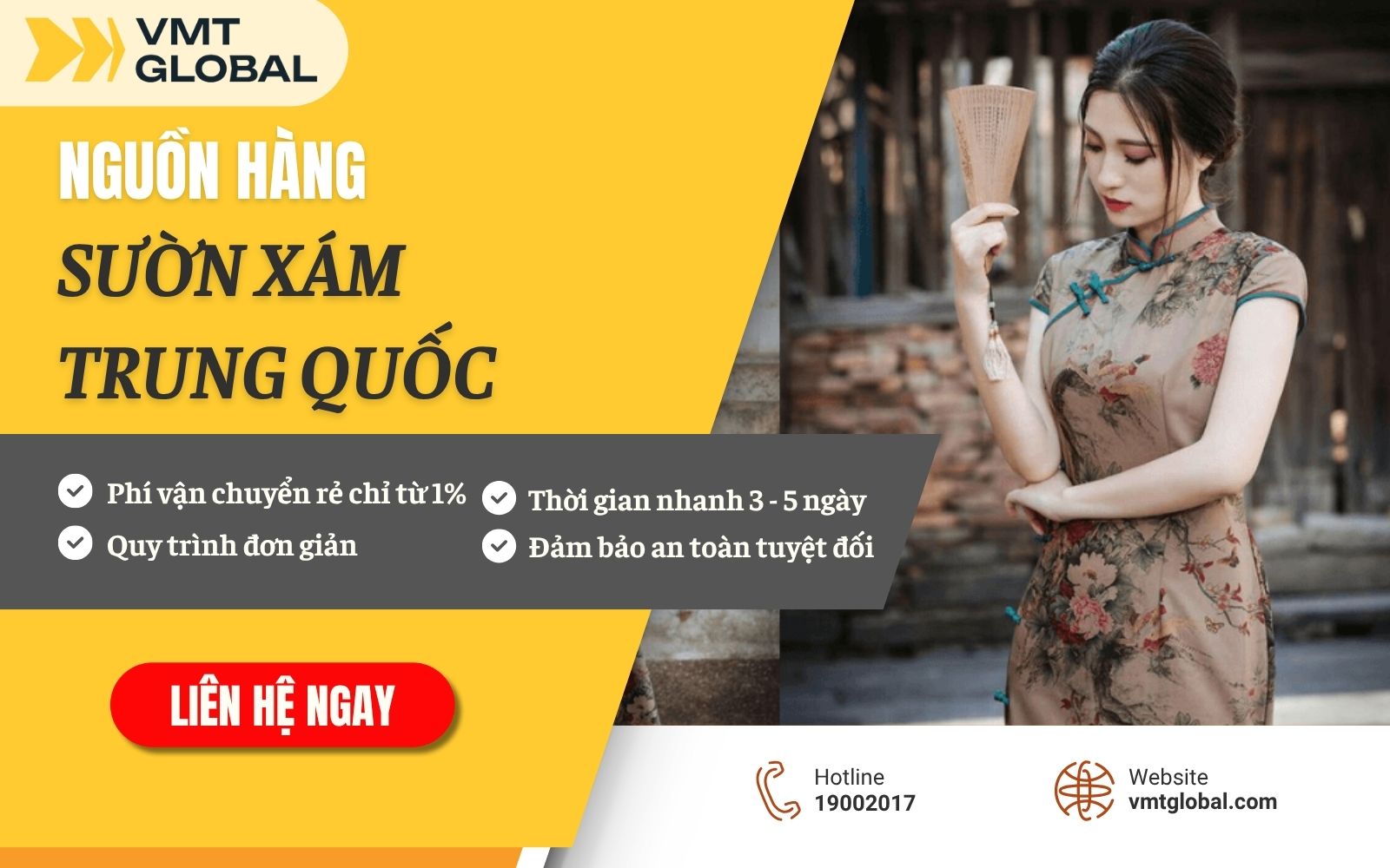 Order sườn xám Trung Quốc cực nhanh với VMT Global