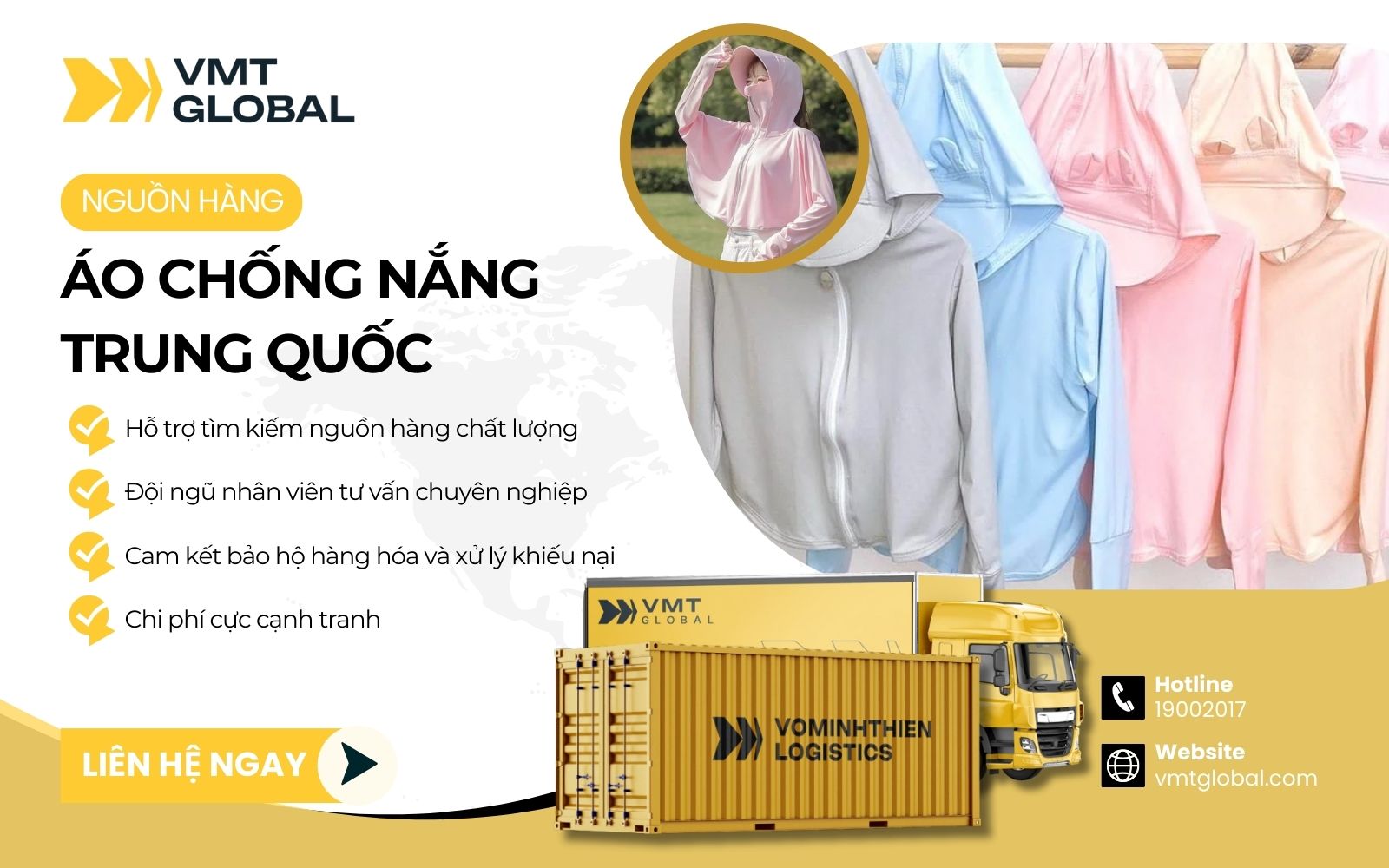 Nhập ngay nguồn hàng áo chống nắng nội địa Trung giá sỉ tận gốc với VMT Global