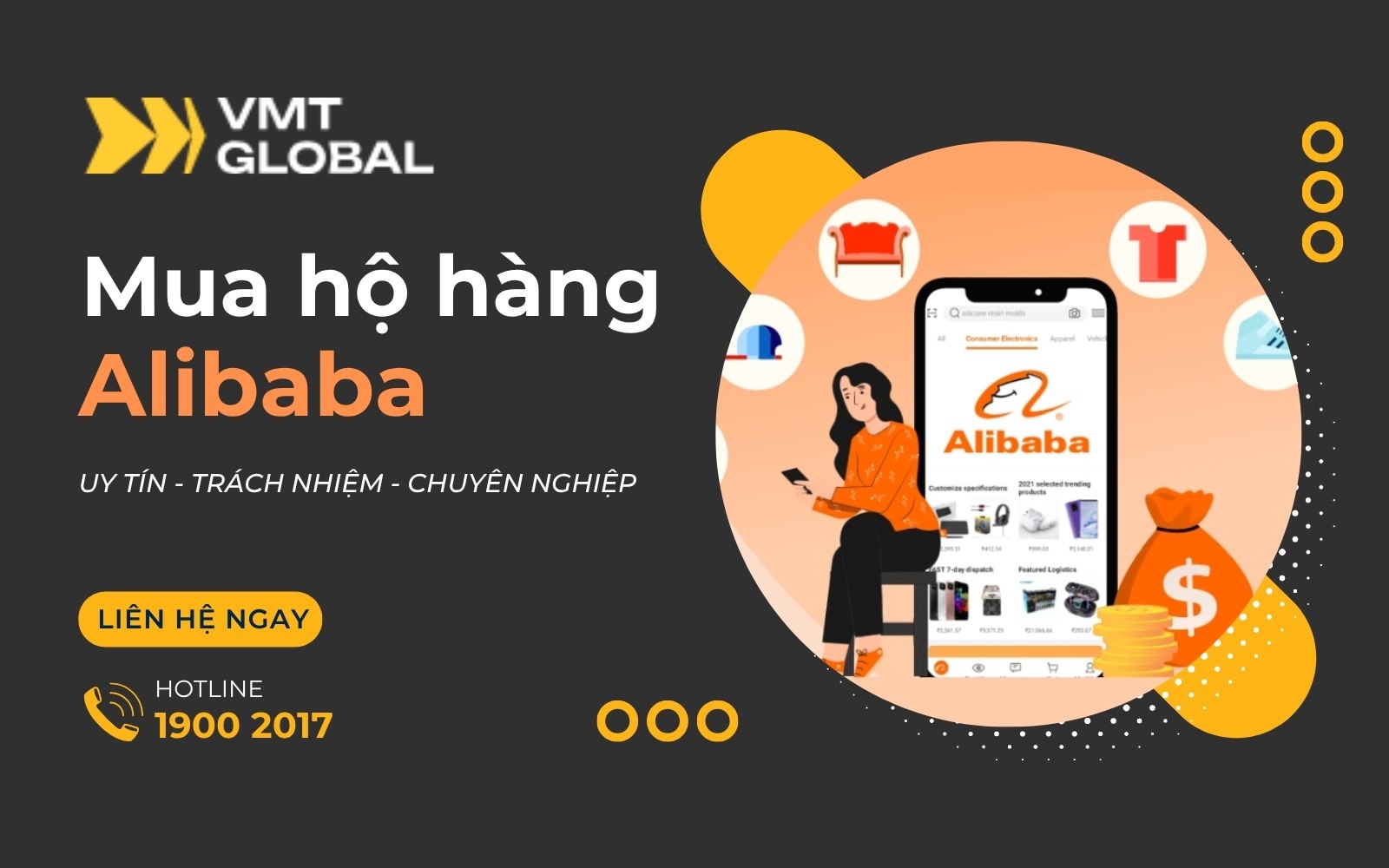 Nhập hàng trên Alibaba dễ có lời cùng VMT Global