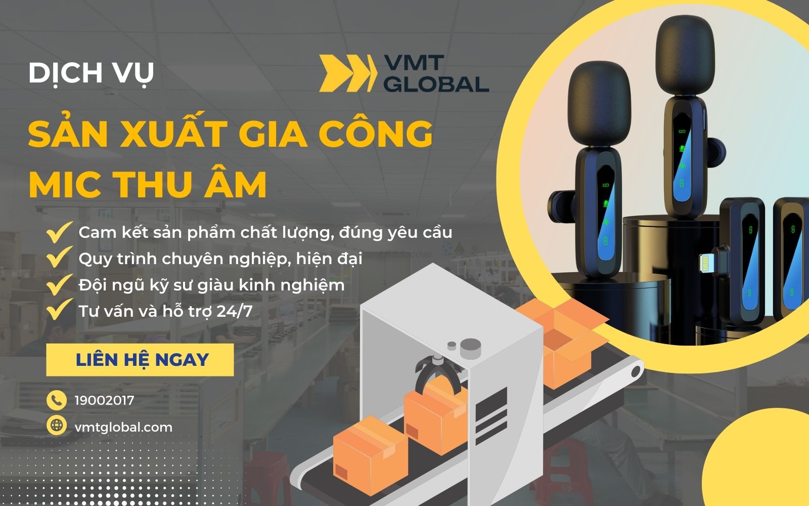 Dịch vụ sản xuất gia công mic thu âm chất lượng, uy tín