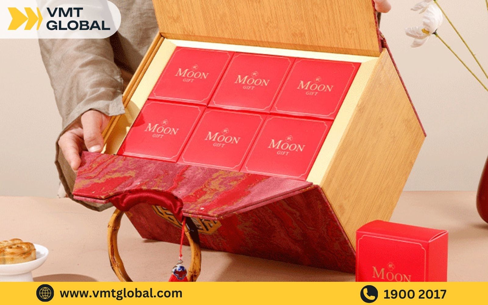 Mẫu hộp trung thu phong cách hiện đại, nổi bật