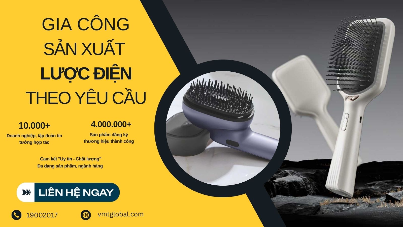 VMT Global - Xưởng gia công lược điện theo yêu cầu, in logo độc quyền