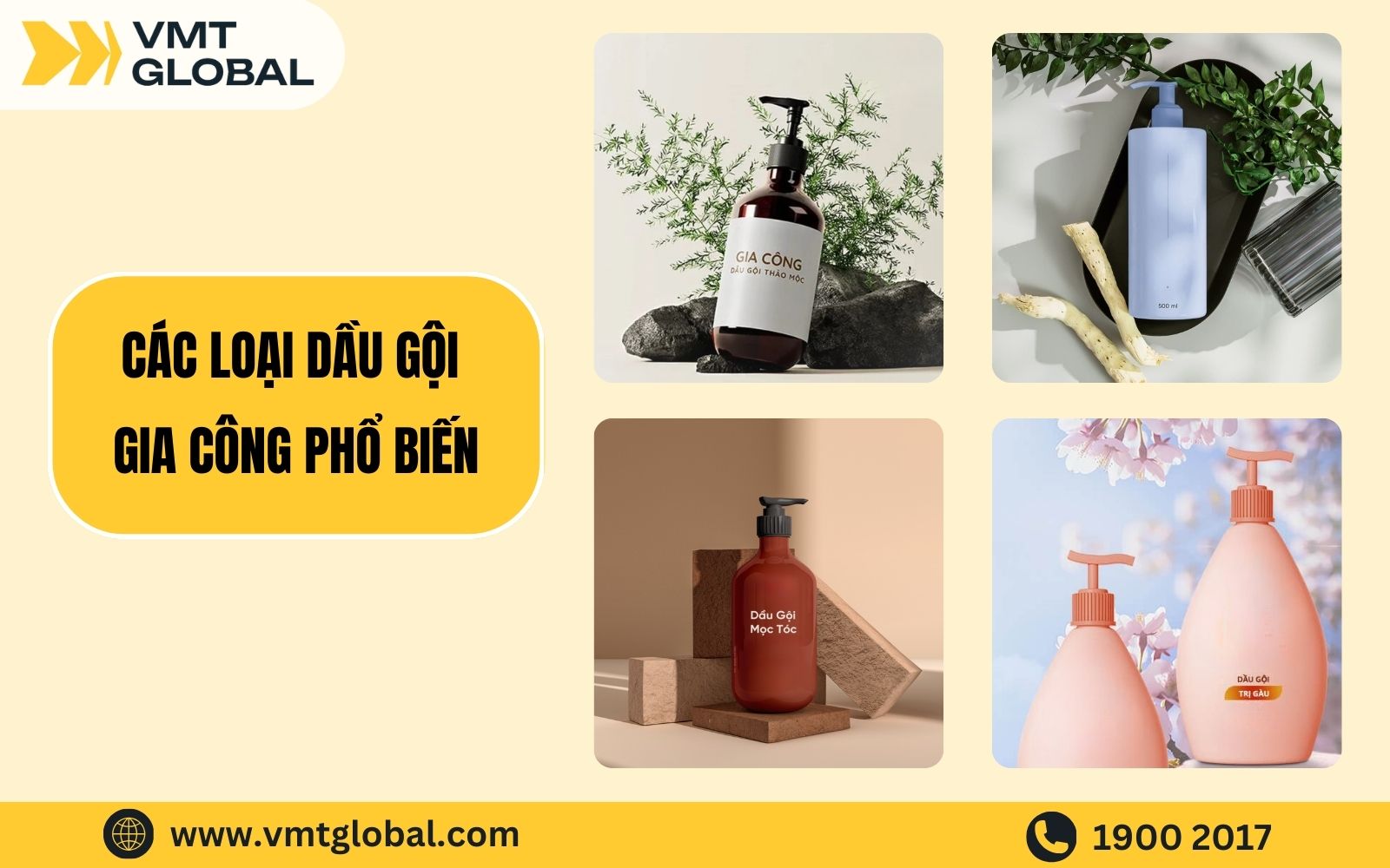Những loại dầu gội gia công phổ biến trên thị trường