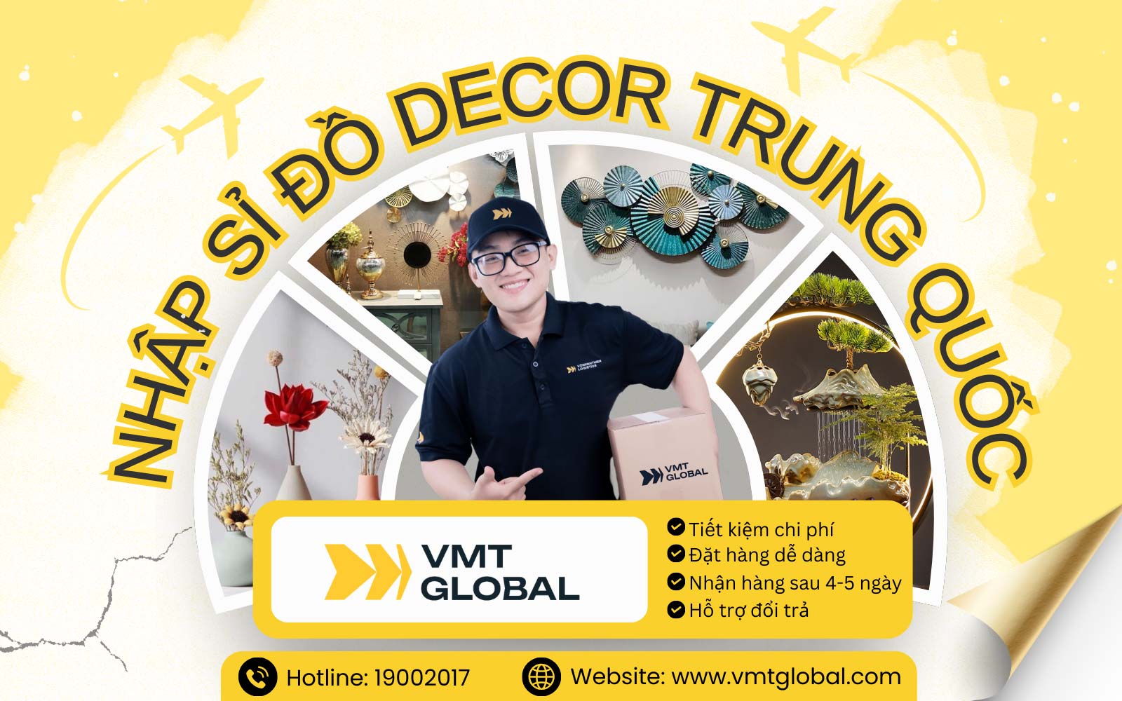 Nhập đồ decor Trung Quốc an toàn, giá tốt tại VMT Global