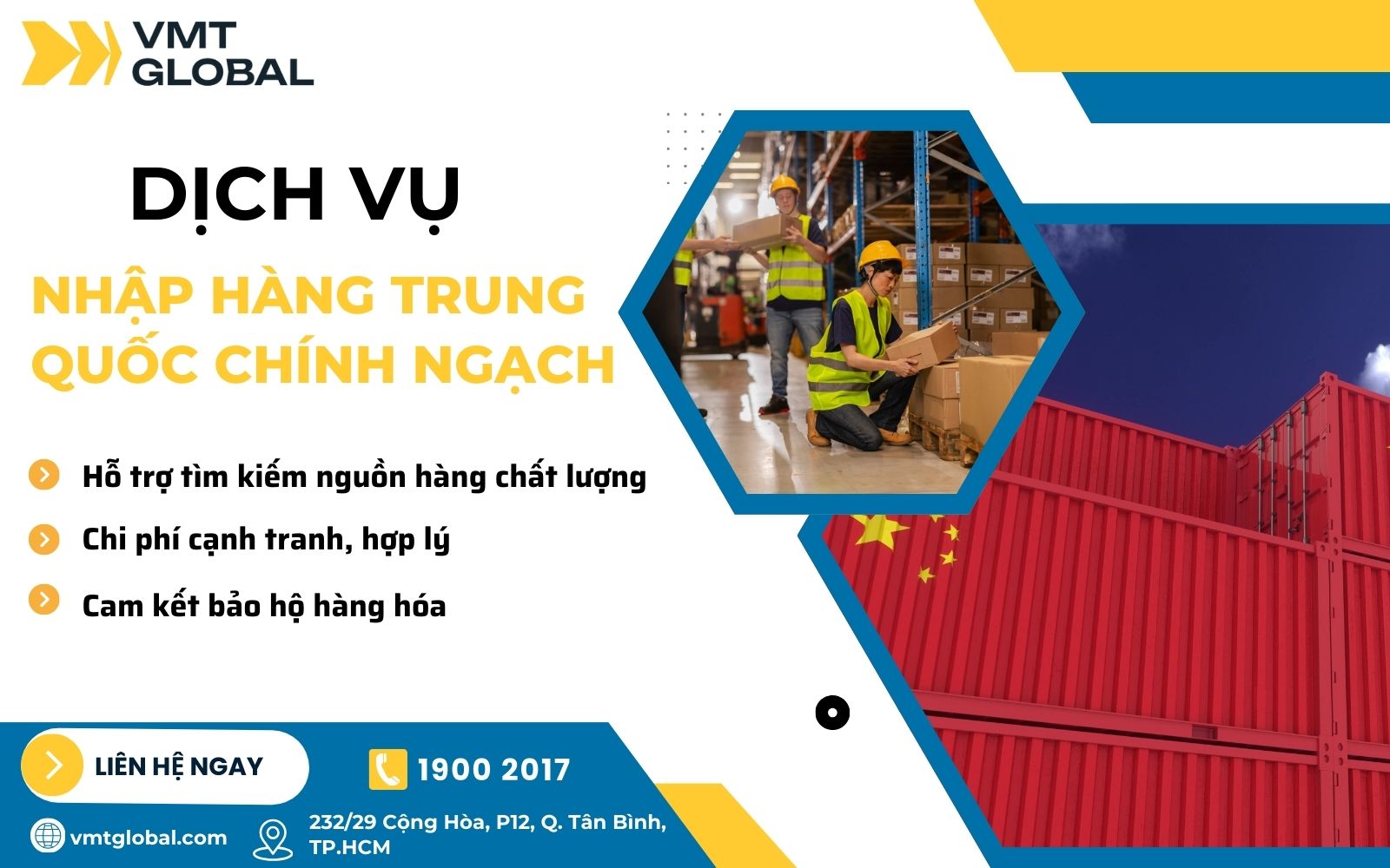 Dịch vụ nhập hộ hàng Trung Quốc chính ngạch uy tín tại VMT
