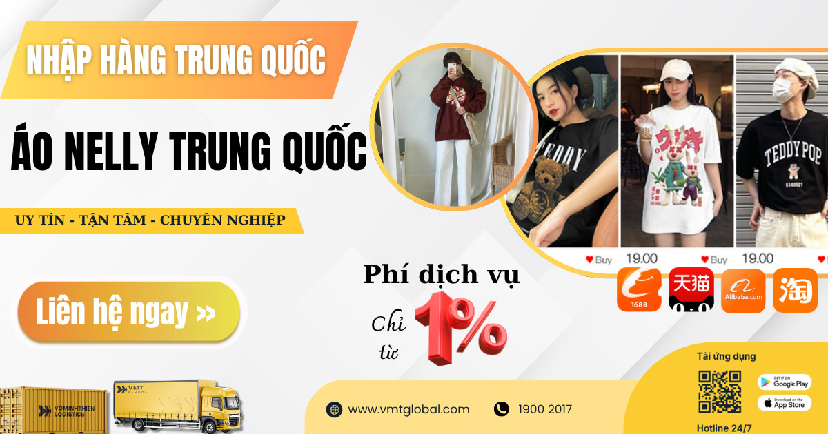 Order áo Nellly Trung Quốc đẹp,nhanh chóng thông qua VMT Global