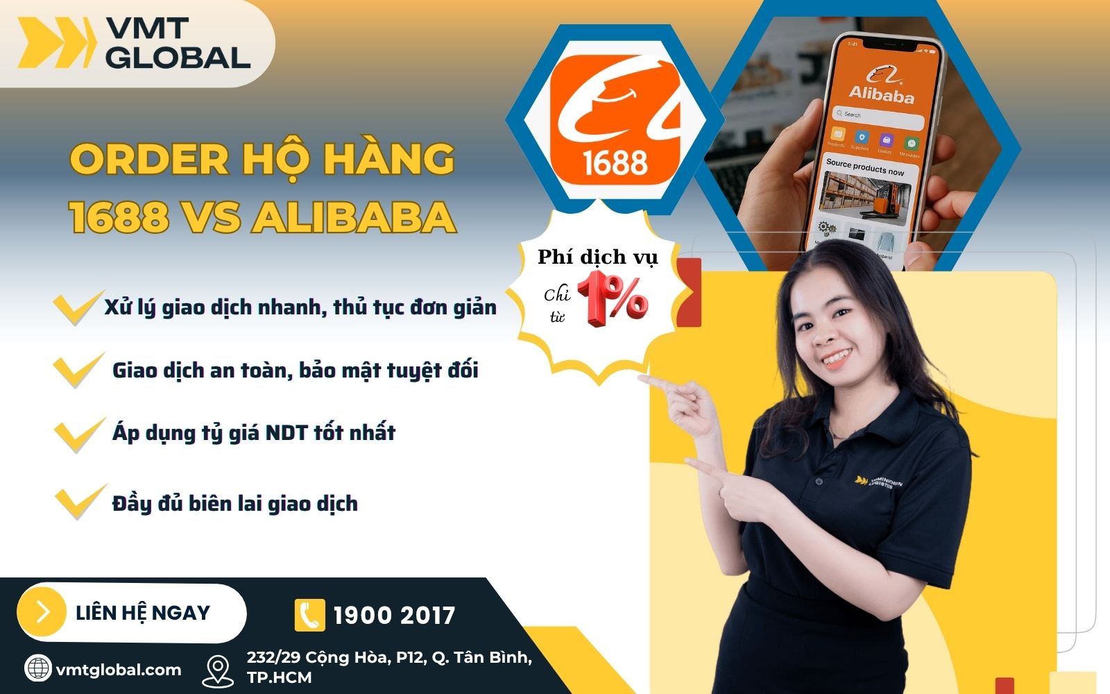 Dịch vụ đặt hộ hàng Alibaba và 1688 trọn gói tại VMT Dịch vụ đặt hộ hàng Alibaba và 1688 trọn gói tại VMT