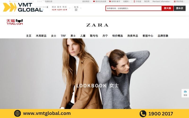 Order hàng thông qua sàn TMĐT Tmall