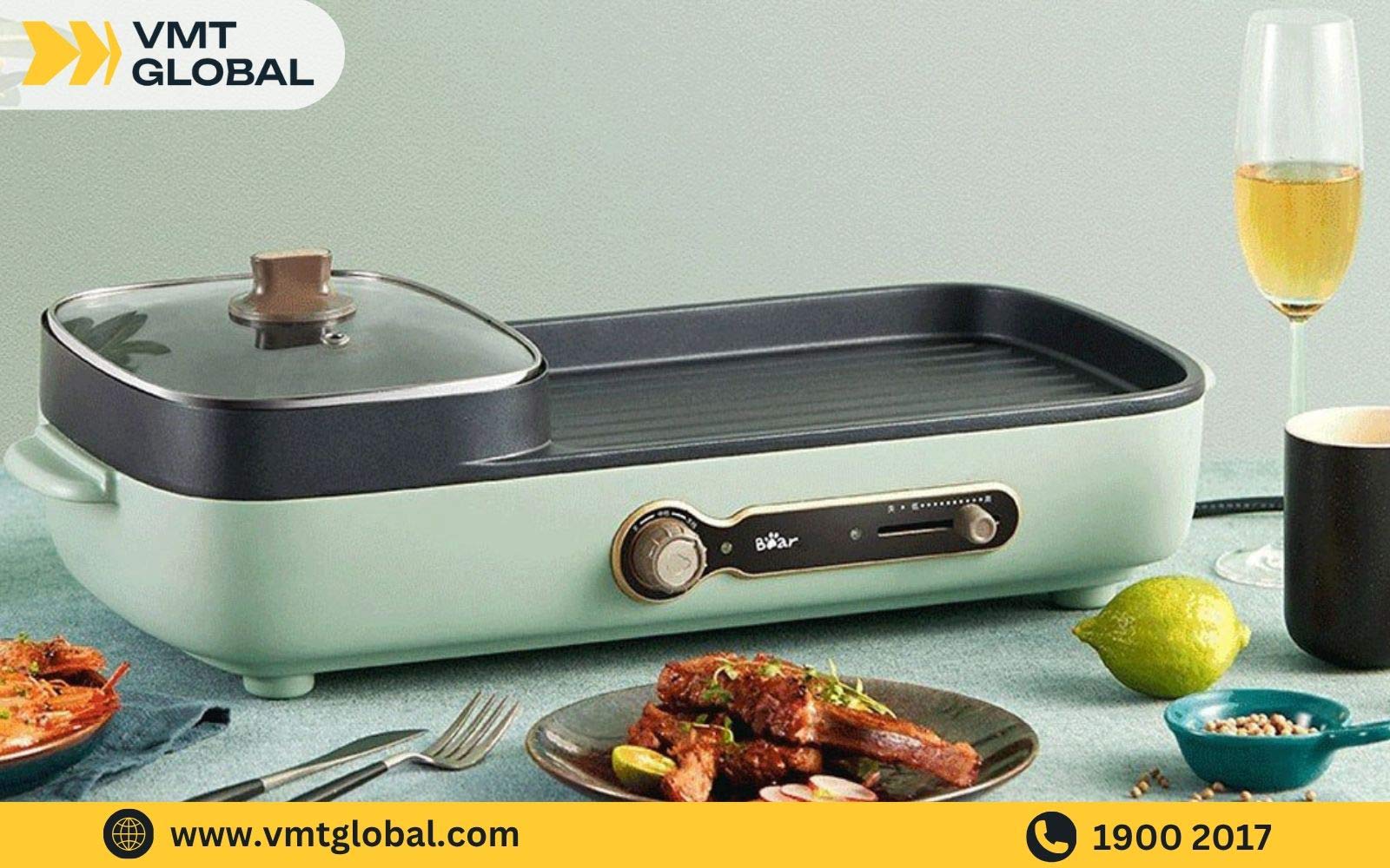 Bếp lẩu nướng 2 trong 1 Trung Quốc