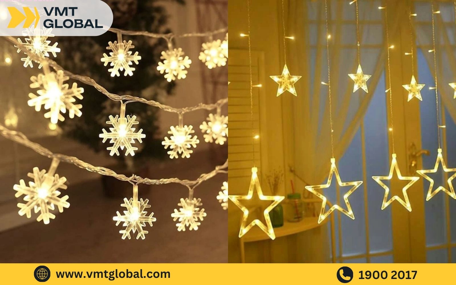 nguồn hàng dây đèn led trang trí cây thông