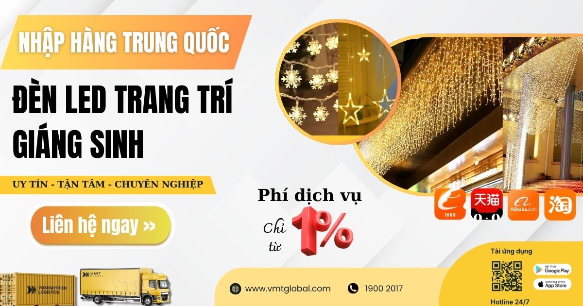 Nhập sỉ nguồn hàng đèn led trang trí Noel đơn giản, nhanh chóng với VMT Global