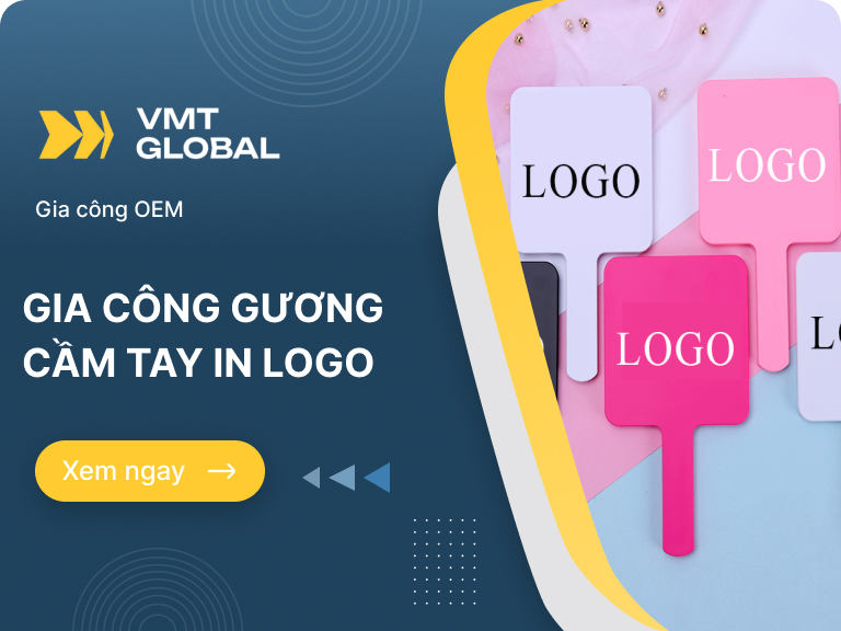 Gia công gương cầm tay theo yêu cầu làm quà tặng doanh nghiệp