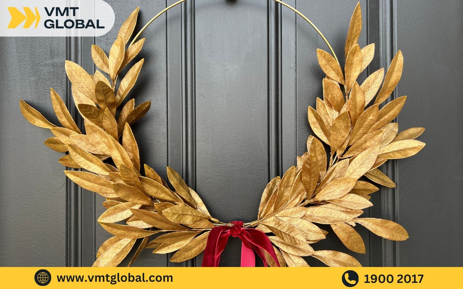 nhập sỉ phụ kiện trang trí noel vòng nguyệt quế