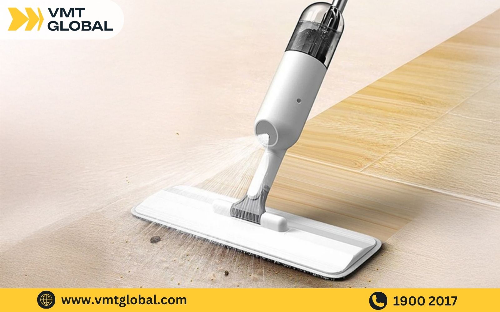 Cây lau sàn phun nước xu hướng phát triển tiện lợi