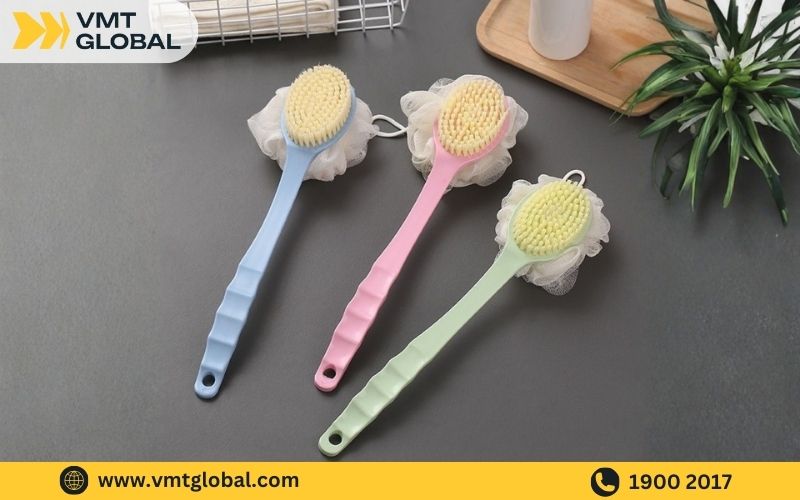 gia công bàn chải kỳ lưng 2 đầu