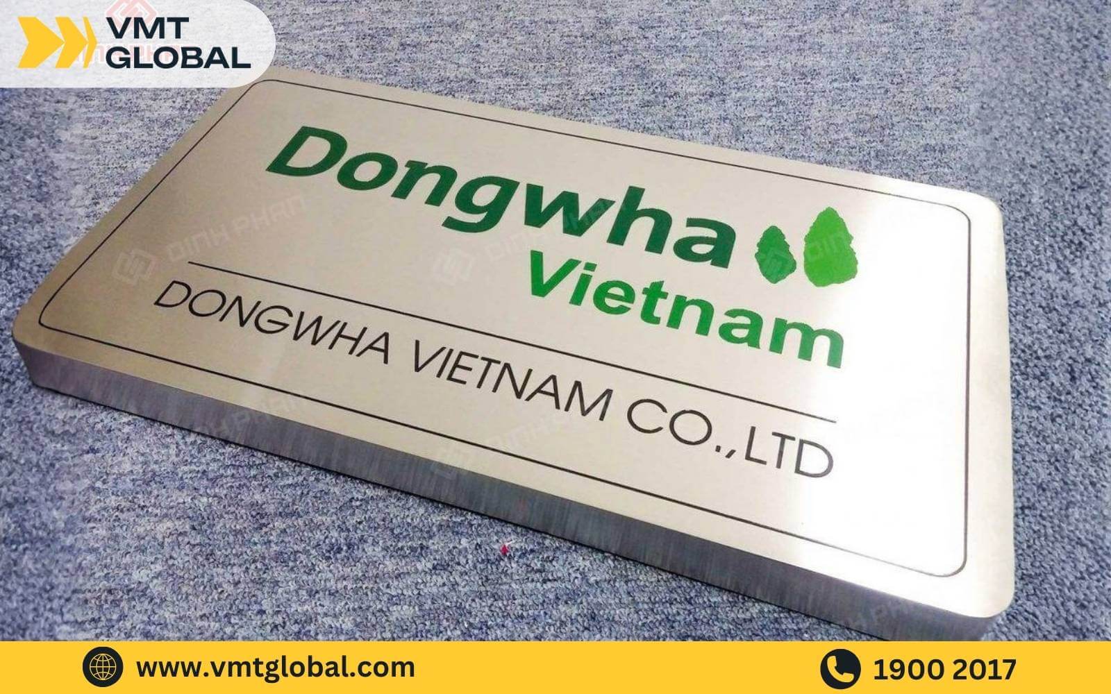 Bảng tên công ty được gia công từ chất liệu cao cấp