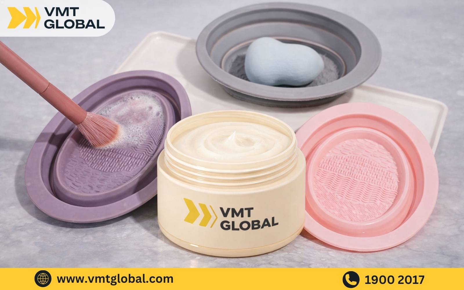 Combo sáp giặt cọ + khay silicon