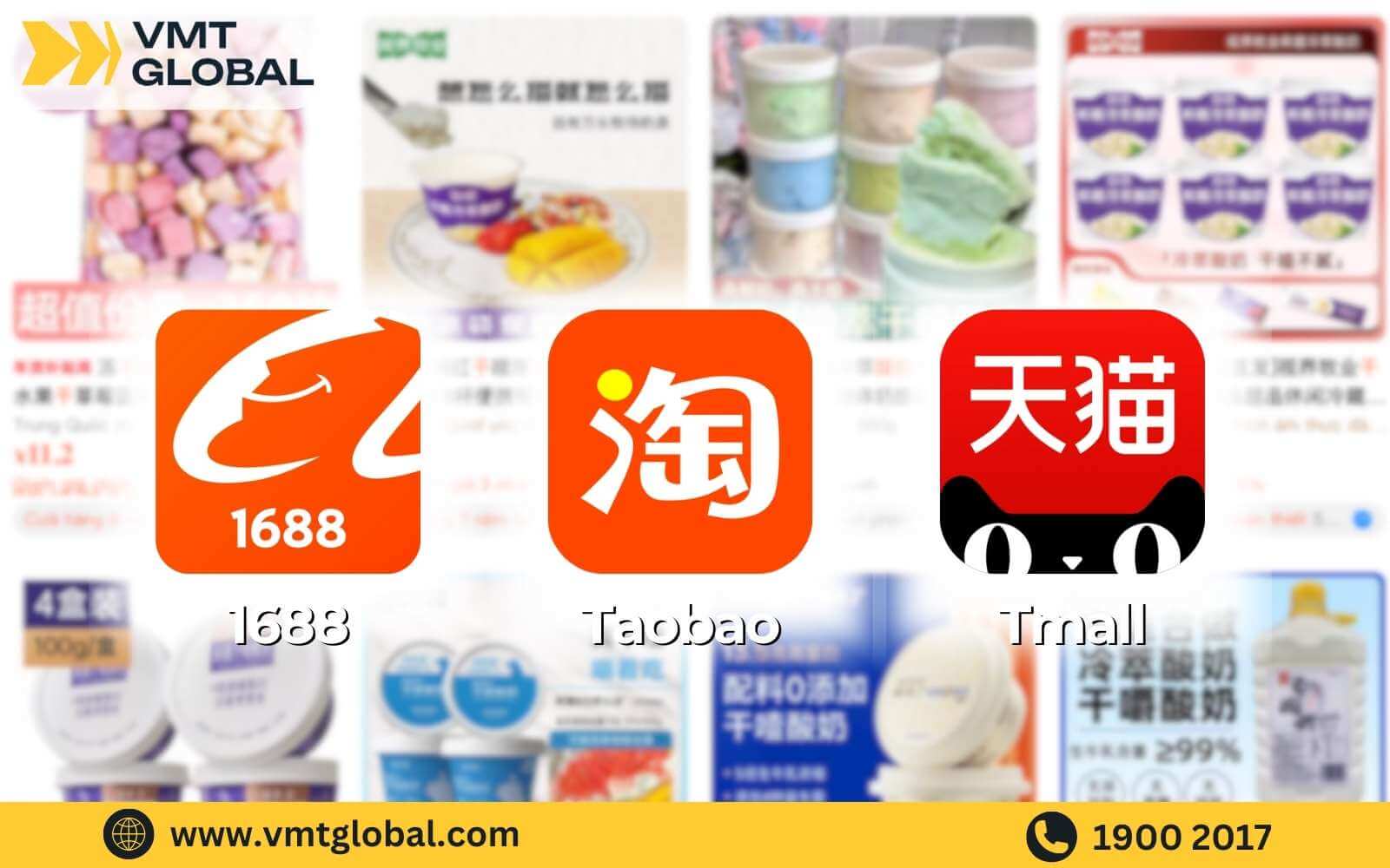 Order sữa chua sấy khô nhanh các sàn TMĐT Trung Quốc