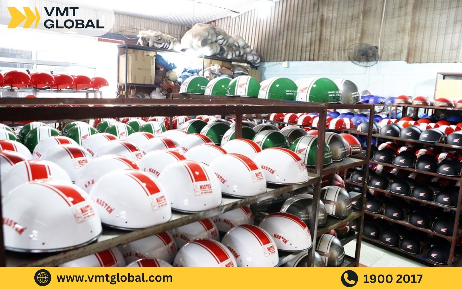 quy trình sản xuất nón bảo hiểm