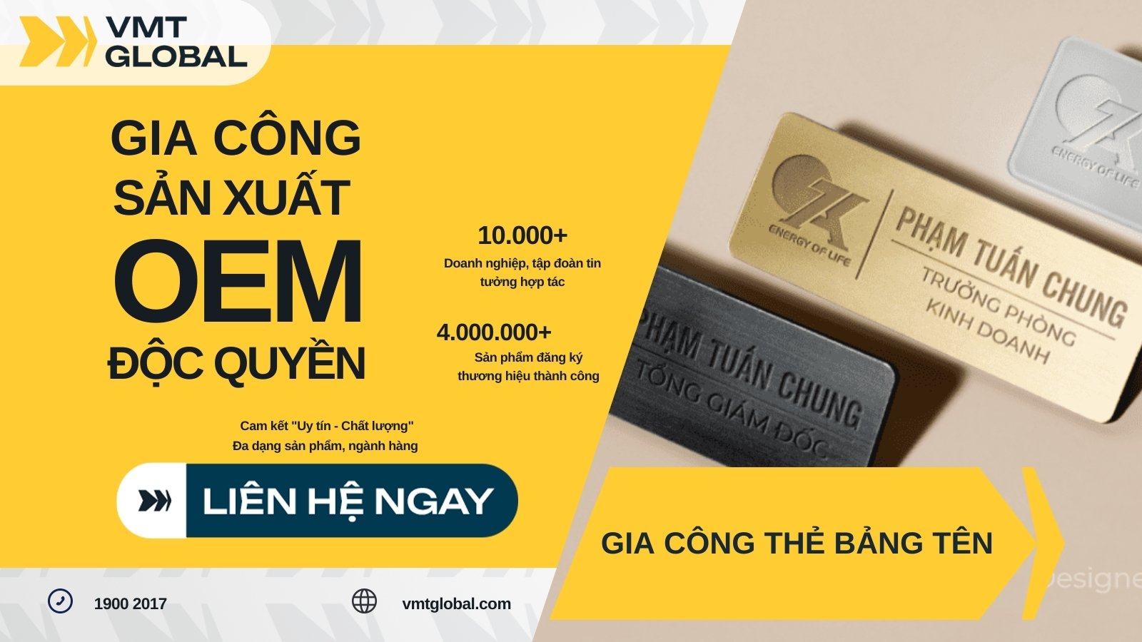 VMT Global nhận sản xuất thẻ đeo bảng tên