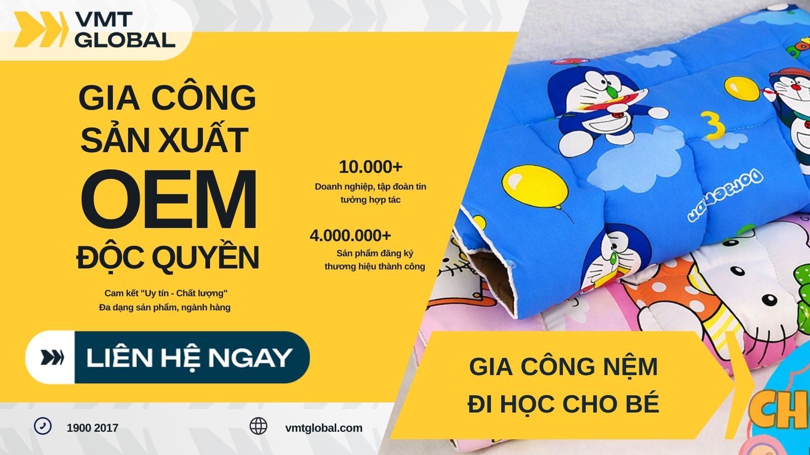 VMT Global nhận sản xuất nệm đi học cho trẻ