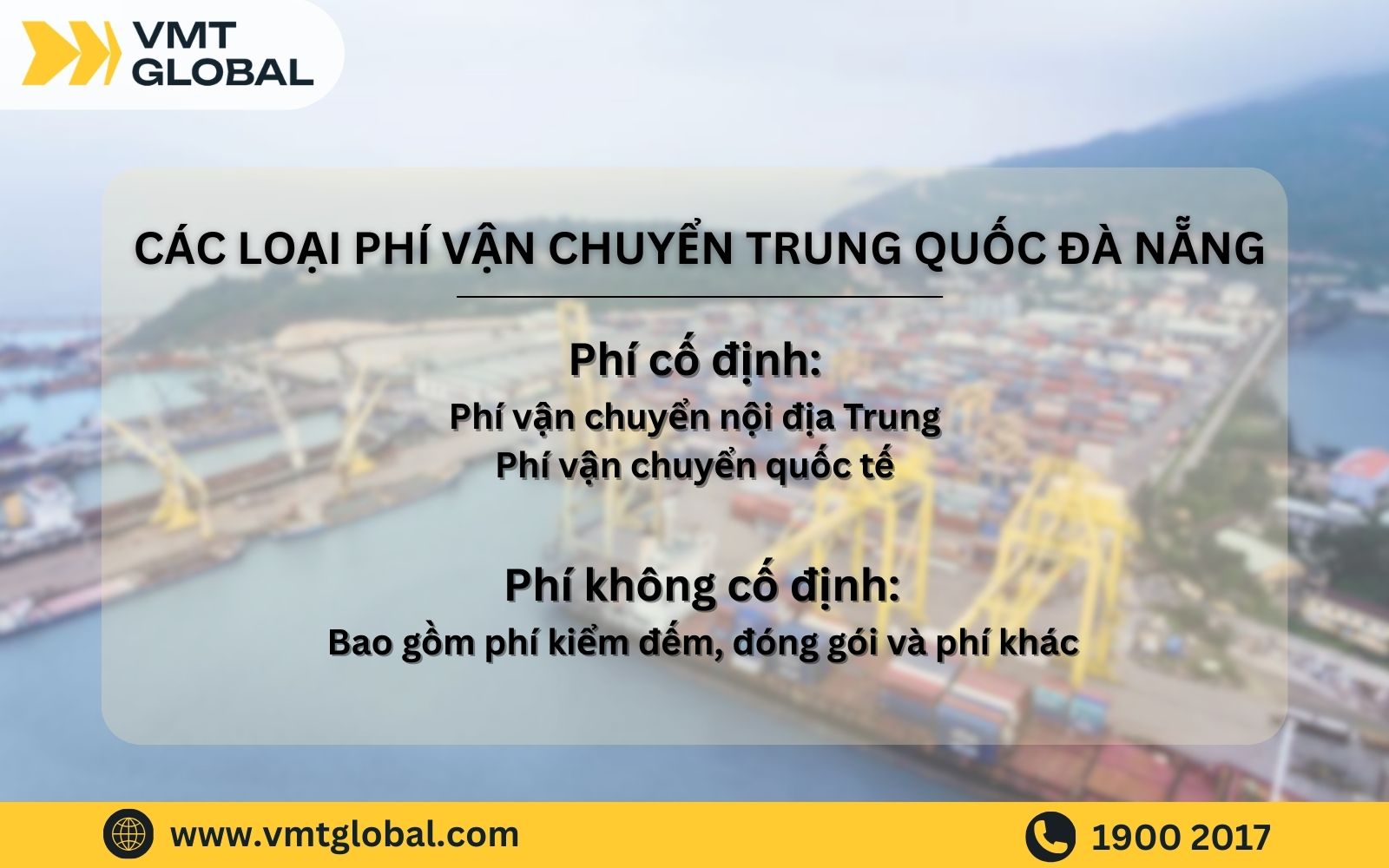 Chi phí vận chuyển hàng từ China về Đà Nẵng