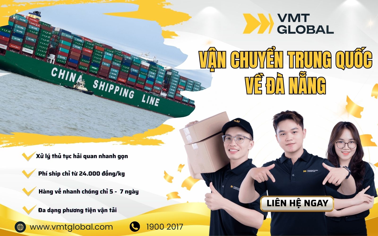 VMT nhận vận chuyển Trung Quốc về Việt Nam trọn gói