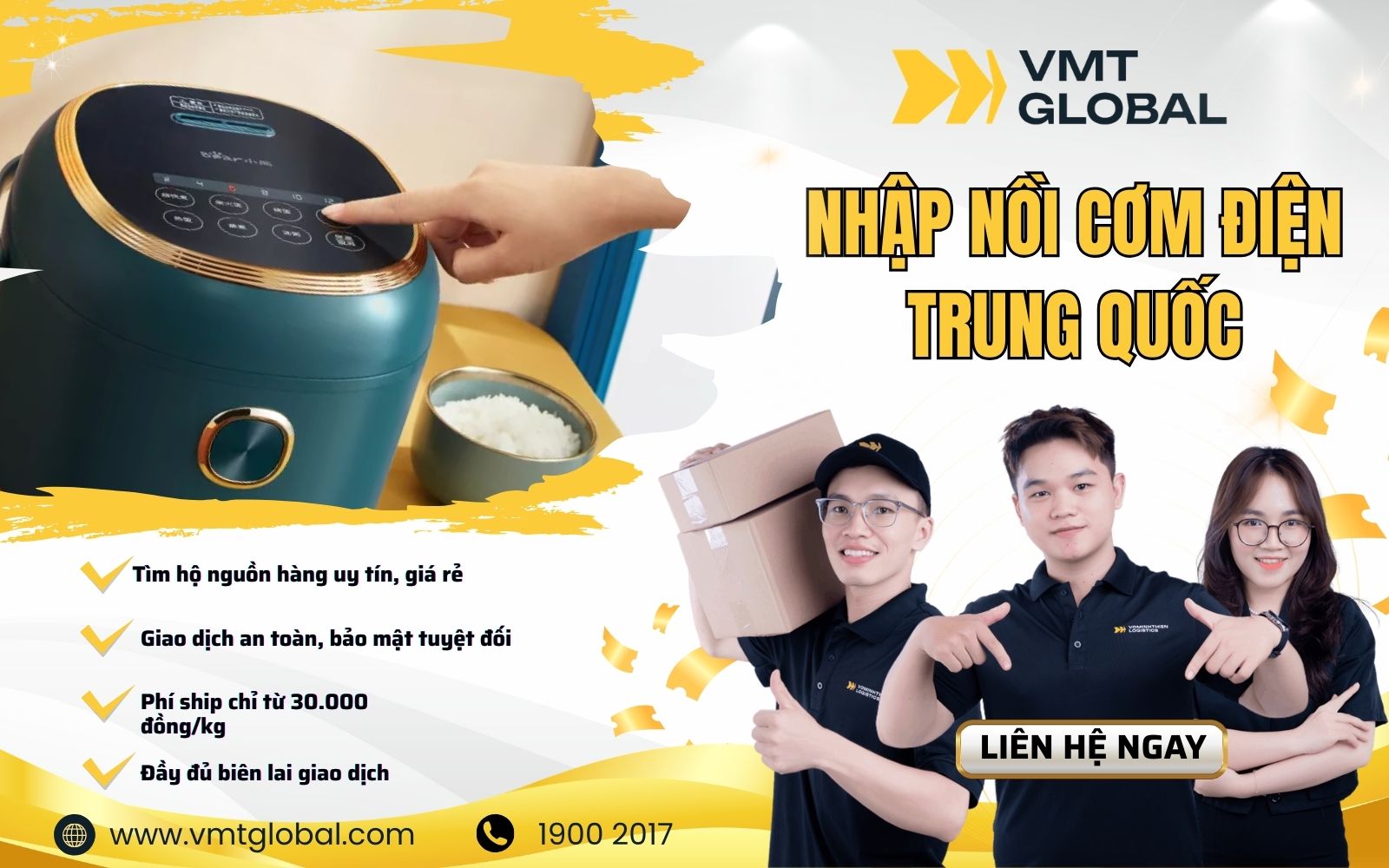 Nhập nồi cơm điện của Trung Quốc tận gốc cùng VMT