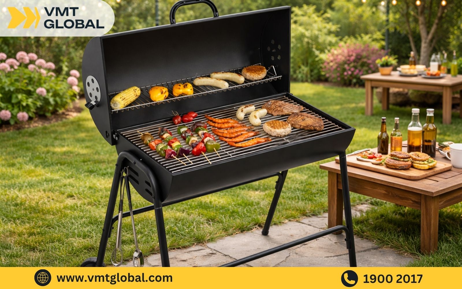 Bếp nướng BBQ than hoa ngoài trời