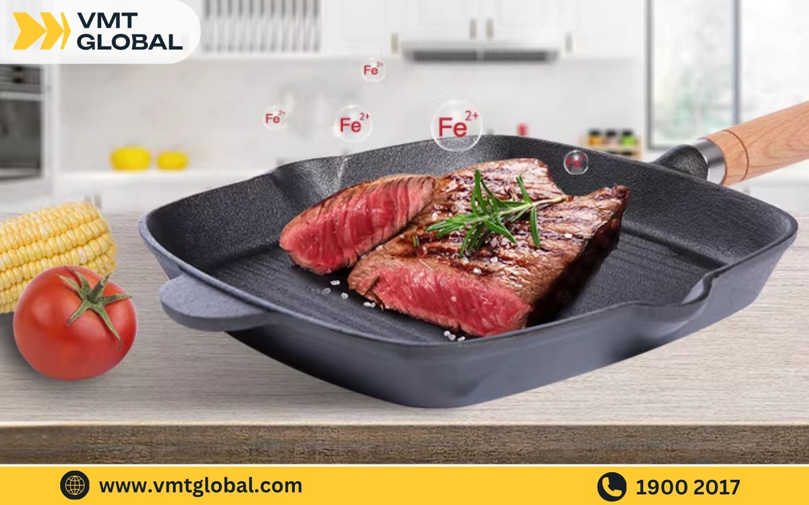Chảo nướng chống dính nội địa Trung Quốc hình vuông