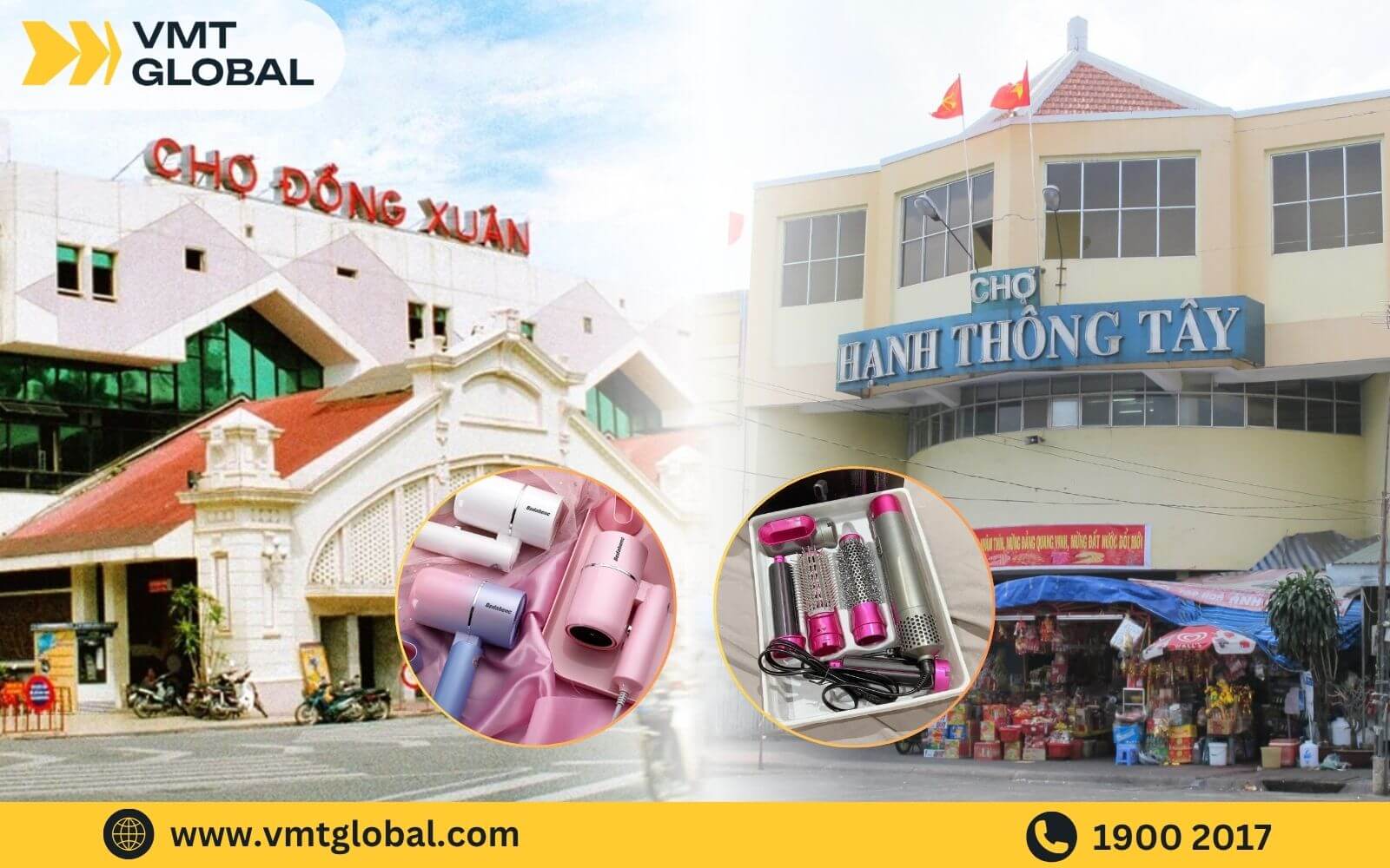 Nhập máy sấy tóc tại các chợ đầu mối Việt Nam