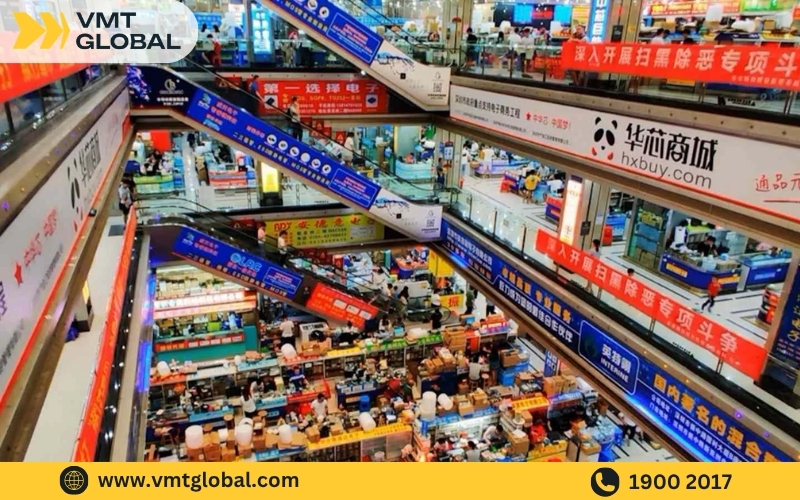 Sang Trung Quốc trực tiếp đánh hàng tại các chợ sỉ Quảng Châu