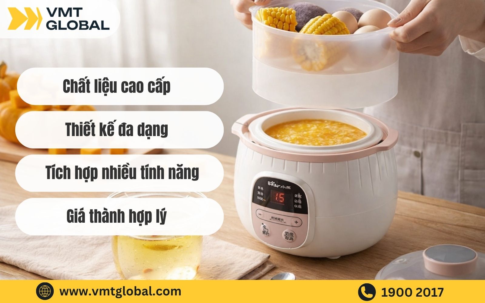 Ưu điểm của nồi nấu cháo công suất chậm