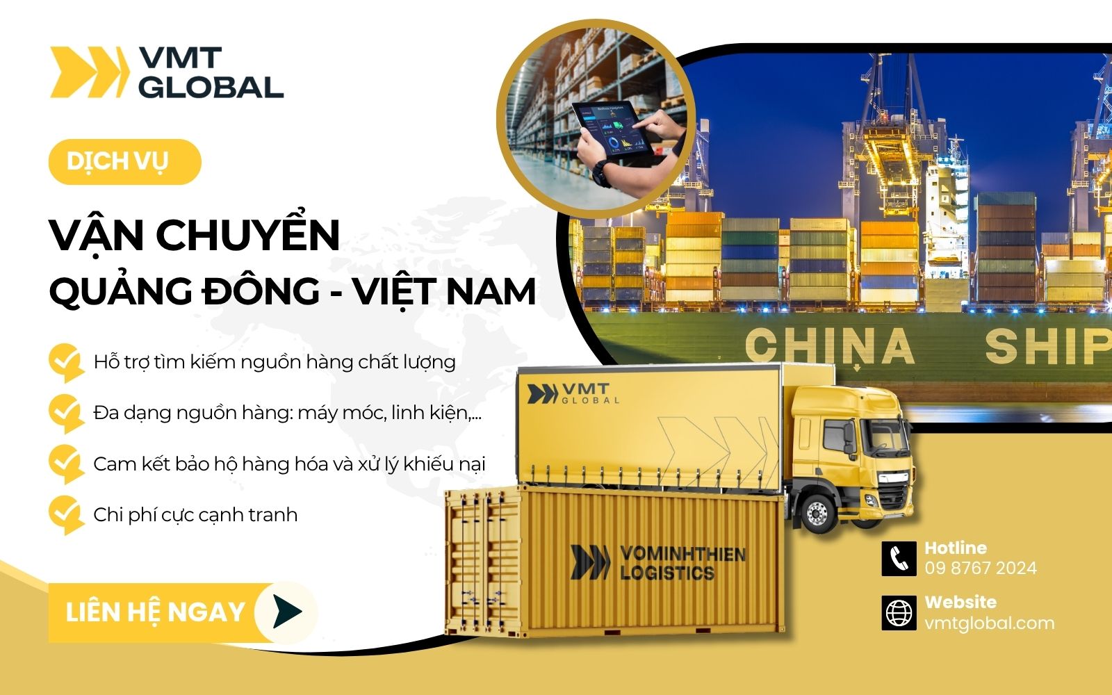 Dịch vụ vận chuyển hàng từ Quảng Đông về Việt Nam uy tín, giá rẻ tại VMT Dịch vụ vận chuyển hàng từ Quảng Đông về Việt Nam uy tín, giá rẻ tại VMT